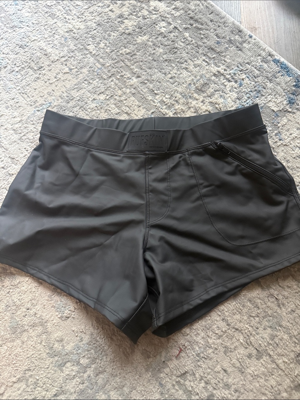 Black mens Athletic Shorts  Rufskin